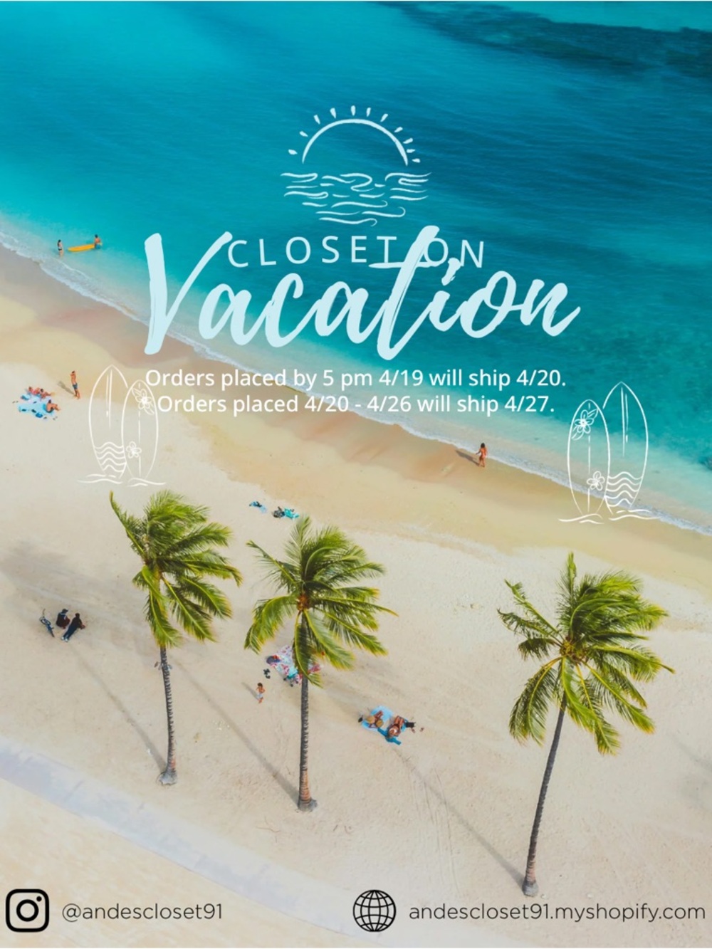 Closet on Vacation 4/20-4/26 ☀️